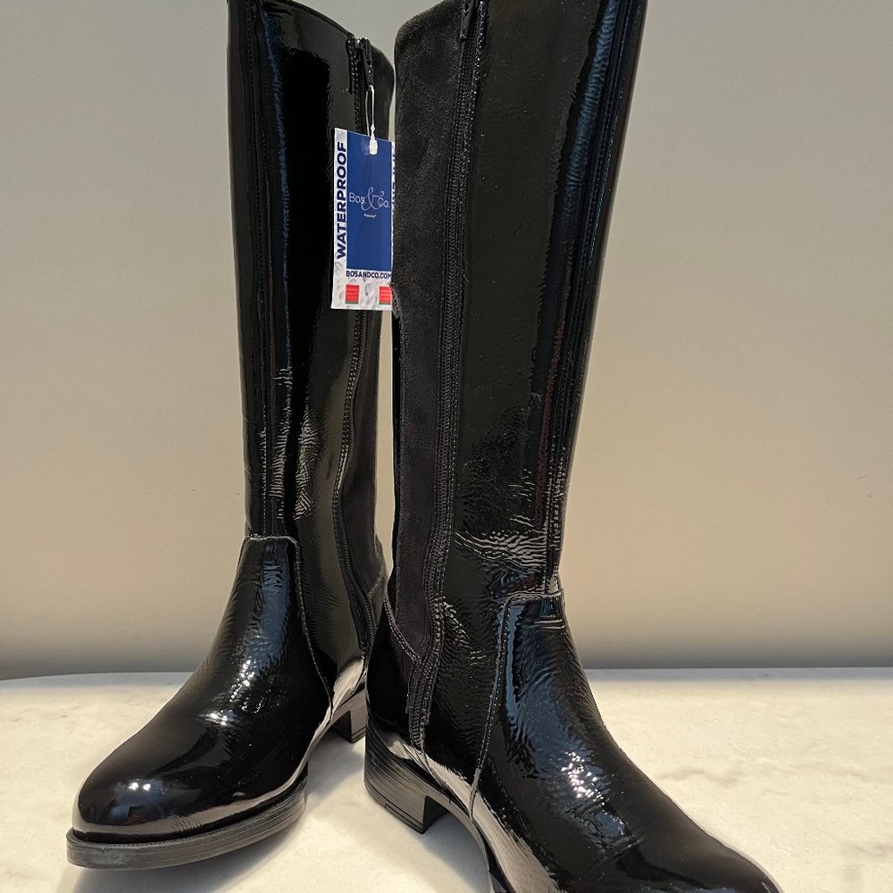 Bos. & Co Patent Leather Tall Black Boot - NEW, Never Worn!
